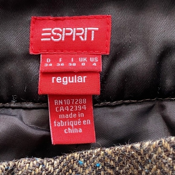 ESPRIT wool/silk blend brown trousers with lining - Picture 4 of 11